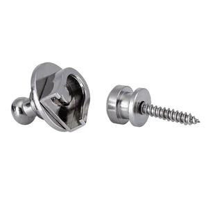 2 pcs low strap belt Skidproof Straglock lock pegs pins, guitar strap buttons Metal pins guitar accessories (size M) 10 Main Sales Tarrachas Guitar with lock - №1