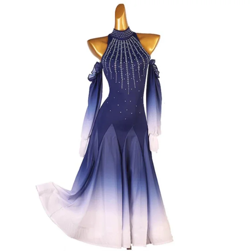 

2024 Newest Woman Ballroom Dance Competition Dress Dance Ballroom Waltz Standard Dance Dress Women Ballroom Dress MQ388