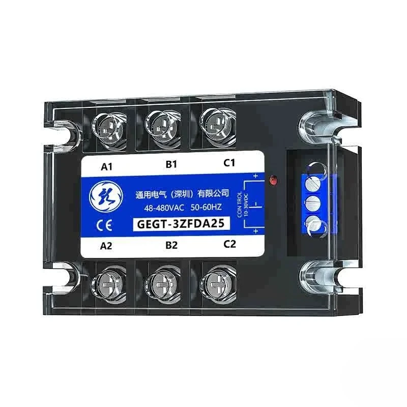 Three Phase Solid-state Relay 220V Motor Forward and Reverse GEGT-3ZF Module 380V DC Control AC 60A AC Control AC