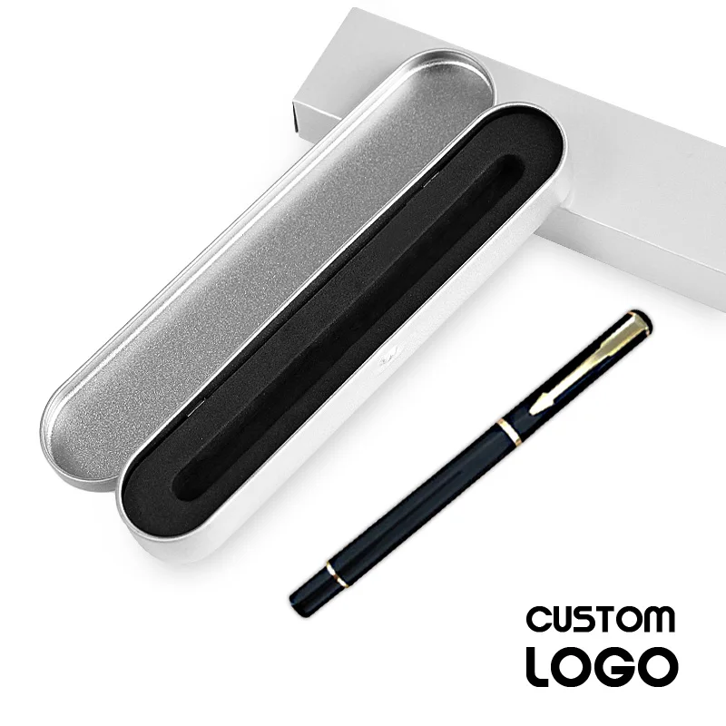 

40pcs Exquisite Luxury Metal Ballpoint Pen Ad Business Pen Custom Logo Company Name Office School Pens with Box