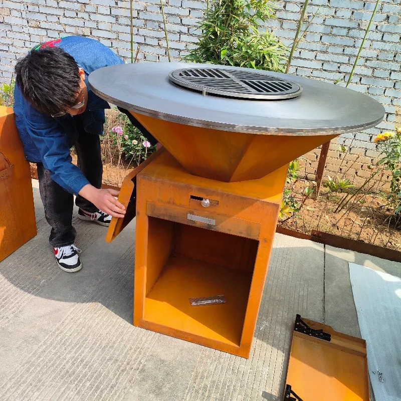 

Portable Modern Steel Grill Maker's Garden Charcoal Grill for Outdoor Camping Cooking