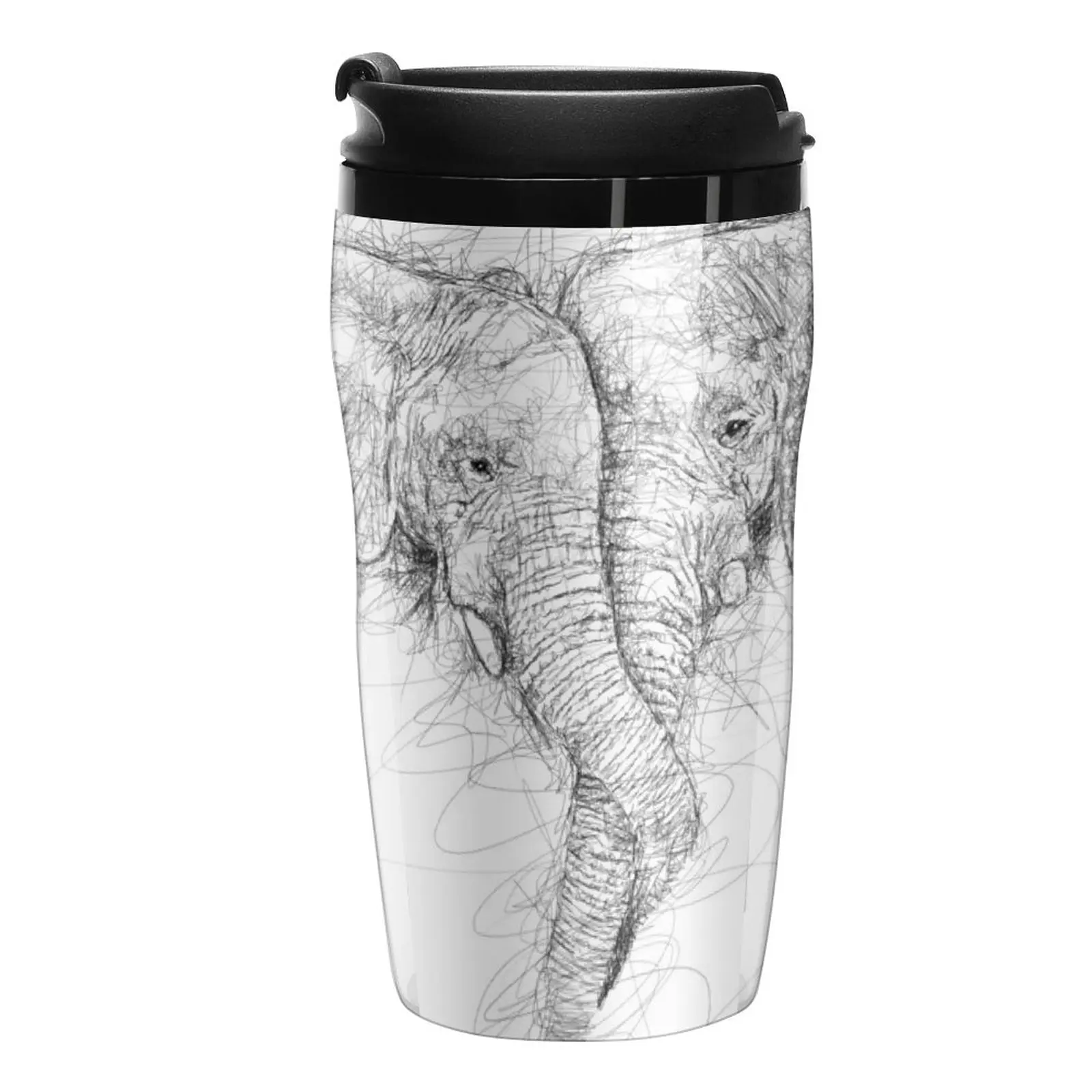 New Elephant Hug Travel Coffee Mug Vintage Cup Creative Cups