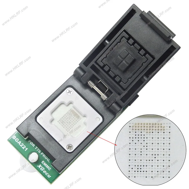 In stock EMMC Chips BGA221 IC Socket Adapter for XGecu T76 Programmer