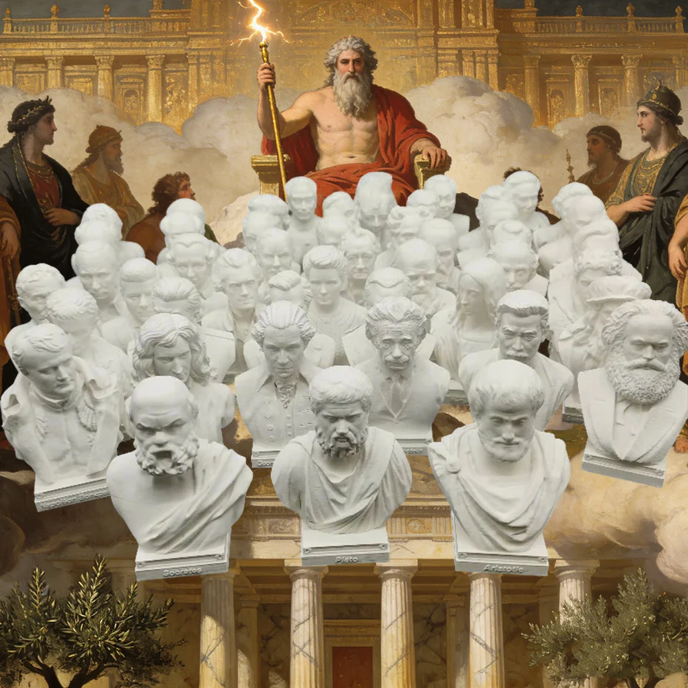 10/15/25cm Socrates Plato Aristotle Bust Model Ancient Greek Philosopher 3D Printed Resin Figurines Blank White Models Gifts view 2