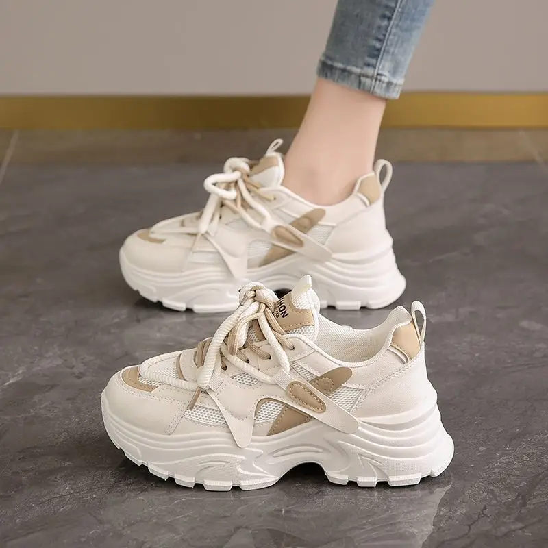 The New Retro Women Shoes Spring Platform Shoes Casual Sneakers Versatile Fashion Designer Shoes High Quality Women Sneakers