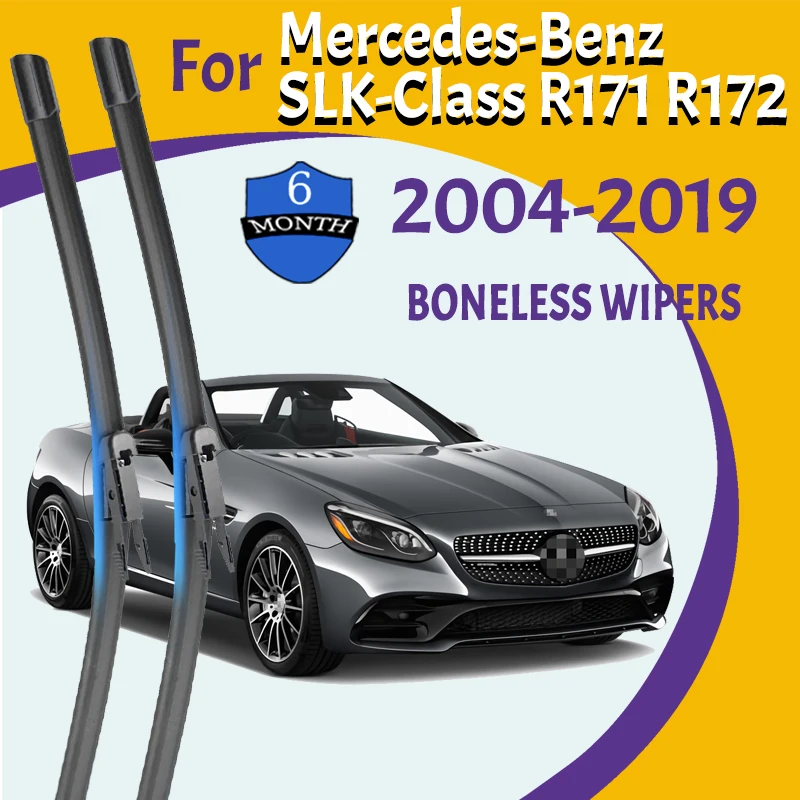 

24"+21" Car Wiper Dovetail Soft Rubber Windscreen HD Quiet Automotive WiperFor Mercedes-Benz SLK-Class R171 R172 2004-2019