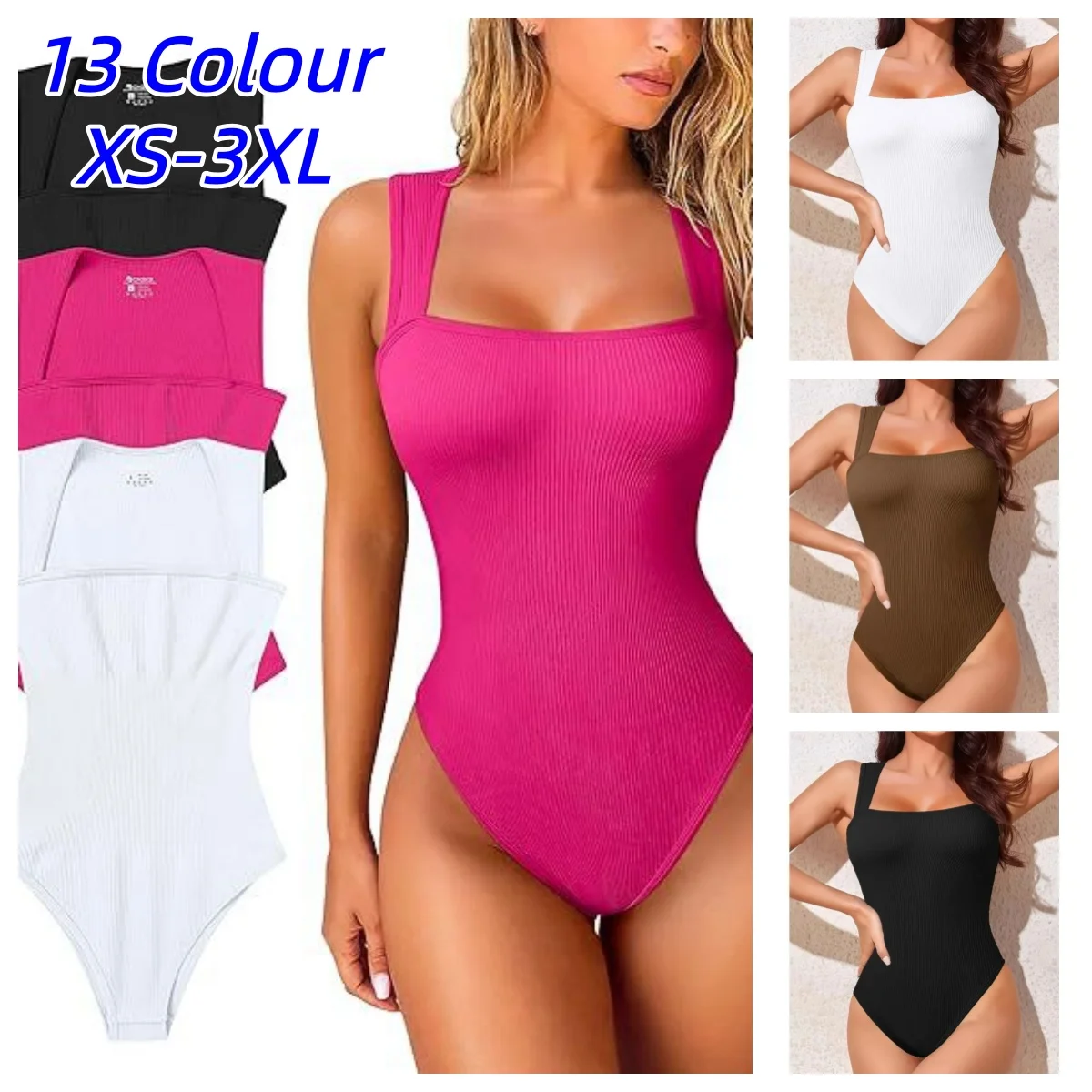 

Ribbed Tummy Jumpsuit Daily Shaper Bodysuits Light Control Compress Tummy Control Open Crotch Shapewear Suits Open Crotch