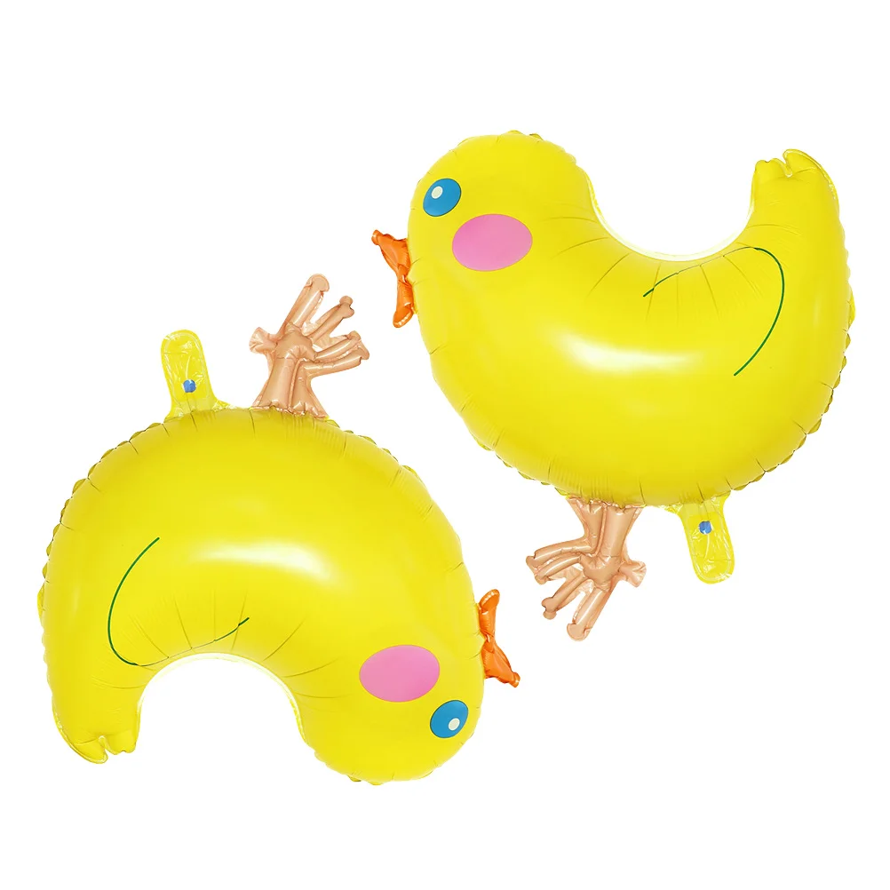 

2pcs Cartoon Aluminum Foil Balloons Small Yellow Chicken Reusable Birthday Kids Toy Picnic Graduation