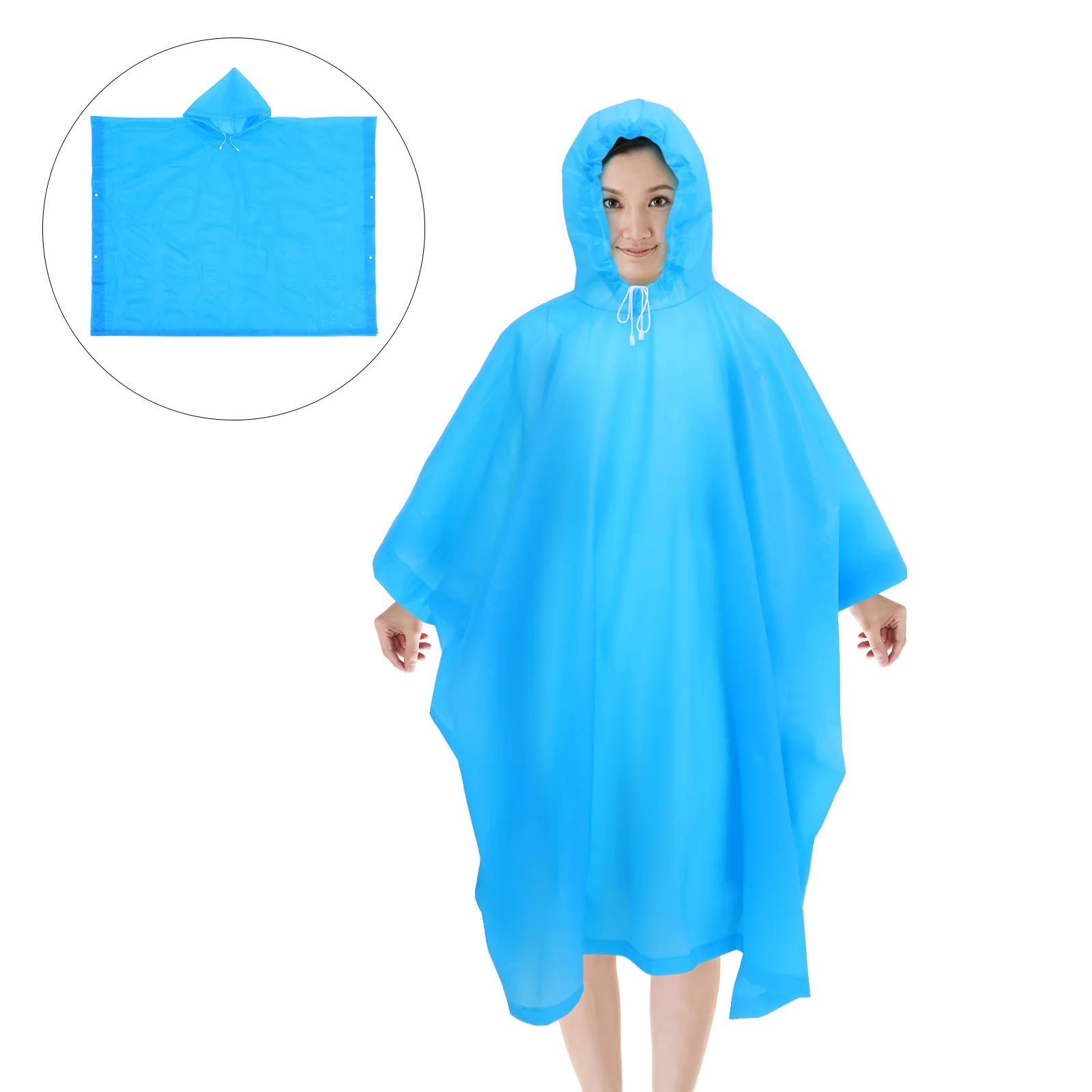 

2 pcs Adult Rain Ponchos Reusable Portable Raincoat Hiking Camping Outdoor Travel Lightweight Comfortable Simple Design Unisex