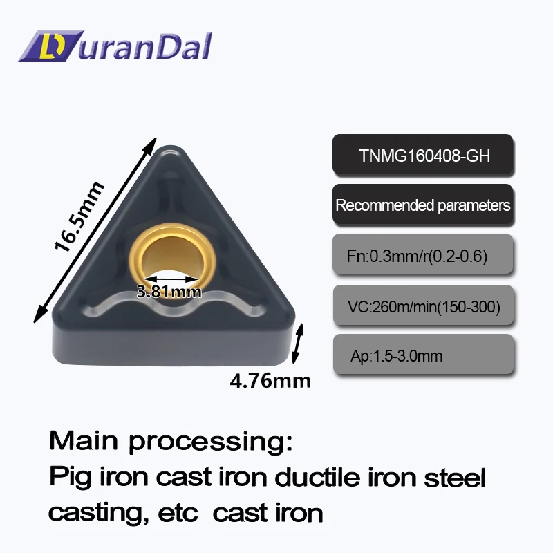 

TNMG160408 KM LC3115 10PCS 100% Original Carbide Turning Tools Used in Cast Iron Machining Index Metal Lathe Tools