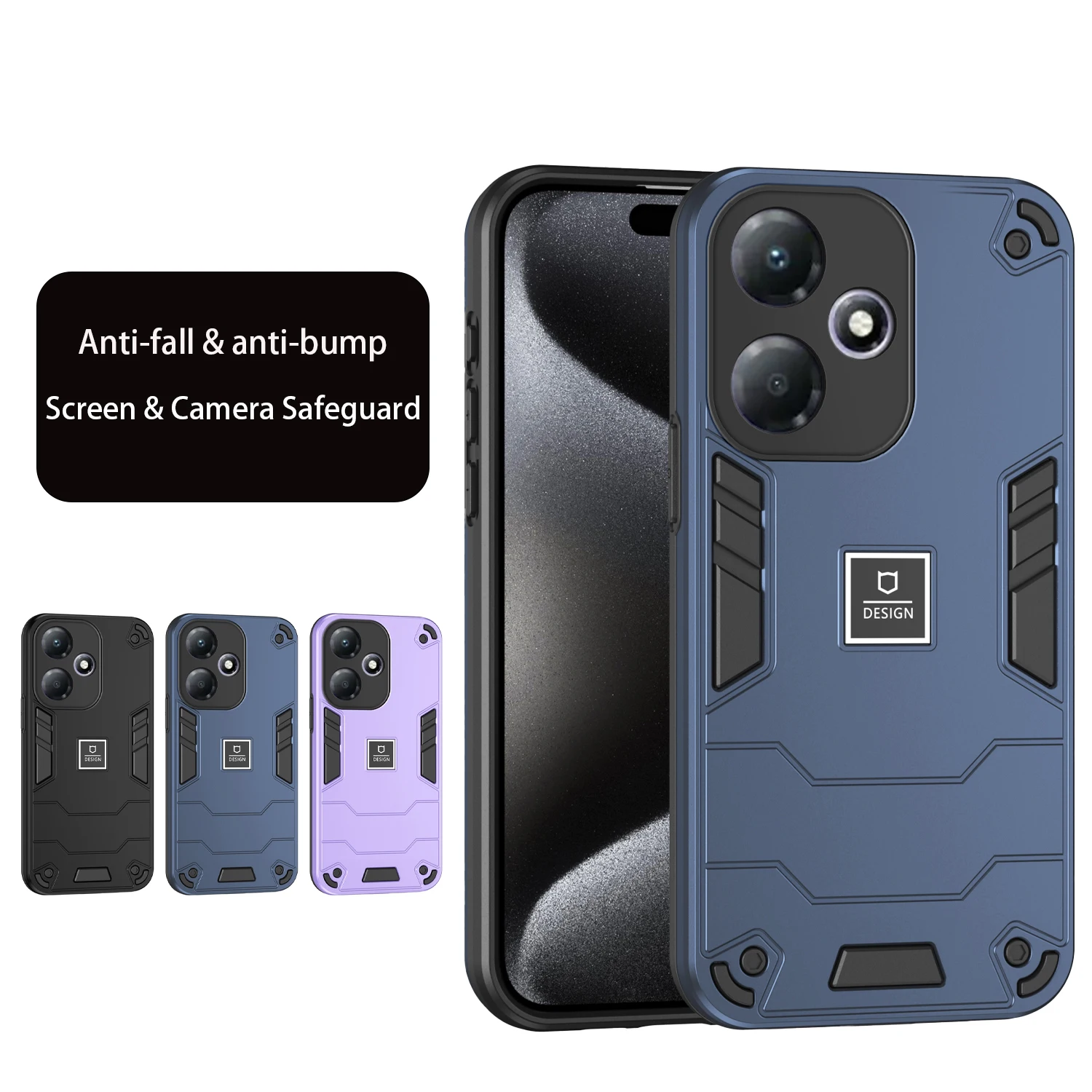 Dual Layer Shockproof Protection Case for Infinix Smart 5 6 7 8 Plus HD India Hot 40 Pro 30i 30 4g 30 Play 20i 20S 11S NFC