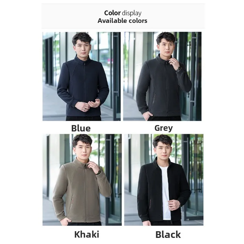 

Autumn Winter Outdoor Mountaineering Hiking Windproof Breathable Warm Jacket for Men's Fashion Trend Polar Fleece Cold Jacket