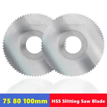 75/80/100 mm Schlitz- und Schlitzsägeblatt, Kreisförmige HSS-Stahl-Trennscheibe für CNC-Schlitzmaschine, Metall, Stahl, PVC-Schneidwerkzeug