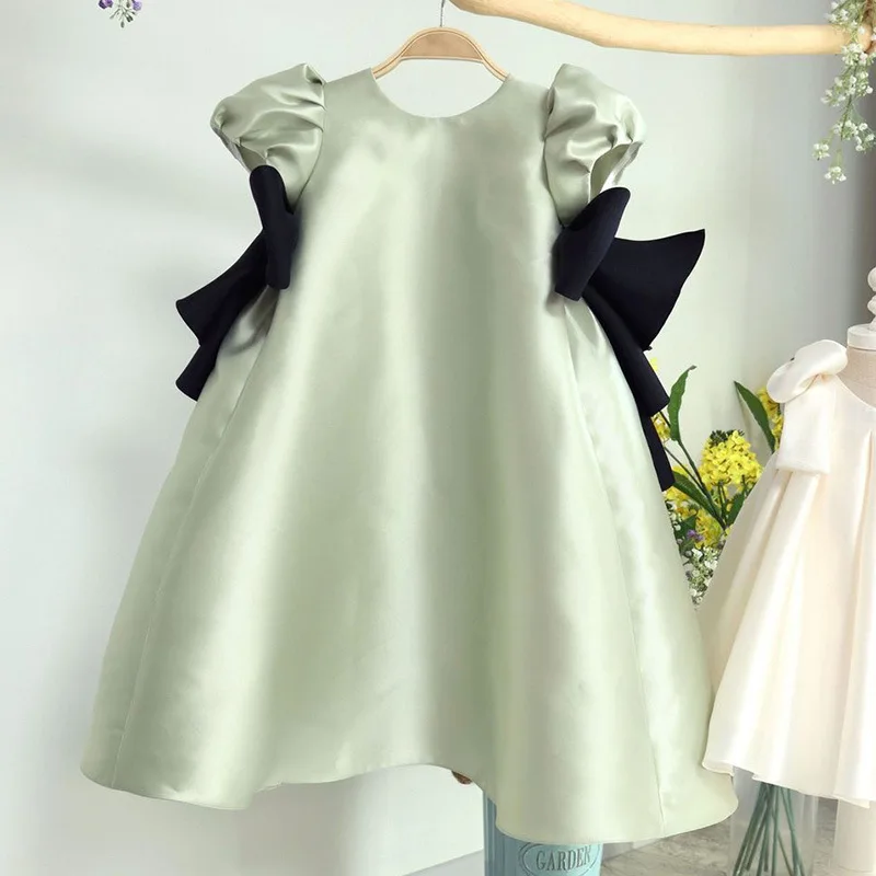 Short Long Evening Dresses for Elegant Party Girls Dresses 2 to 8 Years Kid Girl Dress Children's Black Dress Baby Prom Clothing