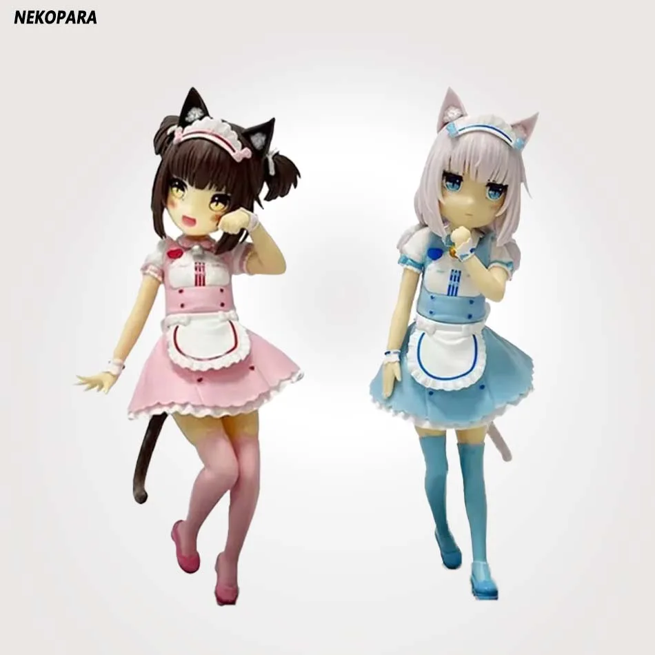 Neue 18cm Anime NEKOPARA Figur Chocola und Vanilla Niedliches Standmodell Animationsspielzeug Geschenke Sammlerstücke Dekoration Ornamente PVC