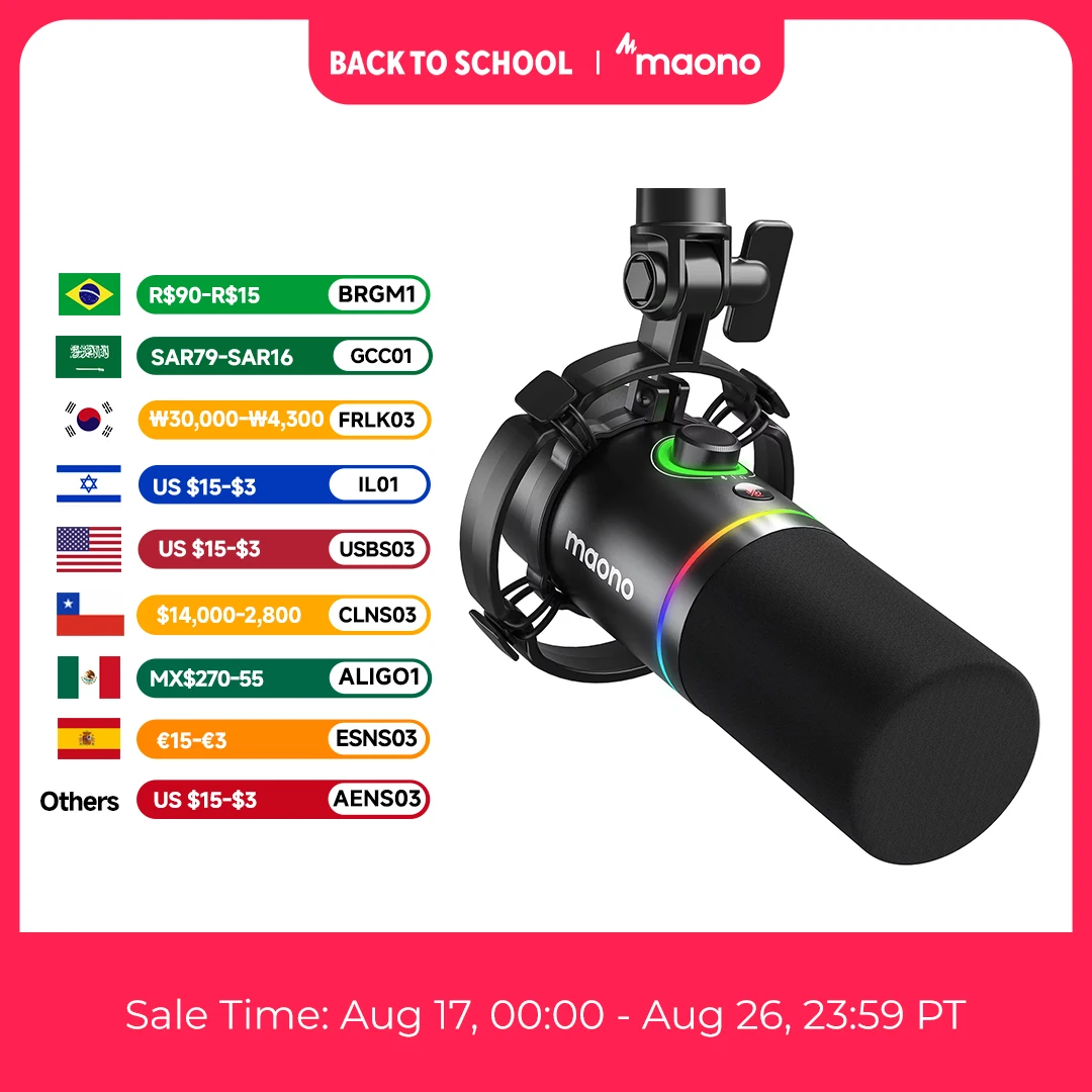 MAONO PD200X XLR/USB Dynamisches Mikrofon für Gaming, Aufnahme, Streaming, YouTube, Metallmikrofon mit Software-Tap-to-Mute und Gain-Regler
