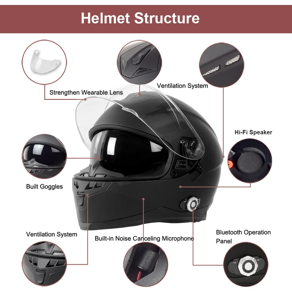 DOT CEC Certified Helmet Flip Up Modular Helmet With Sun Shield And FM Radio Intercom Motorcycle Helmet