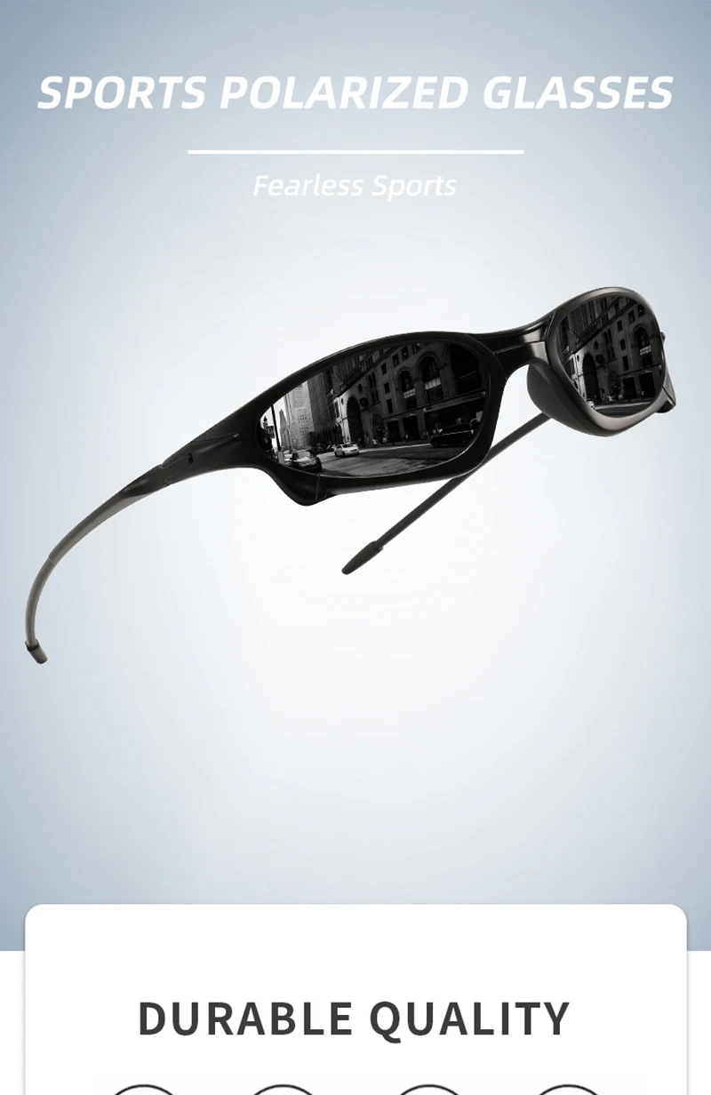 Leichte Sport-Polarisations-Sonnenbrille für Männer und Frauen, Modische Kleine Sportbrille für Outdoor-Aktivitäten wie Radfahren, Laufen, Angeln, Wandern – Detail 3