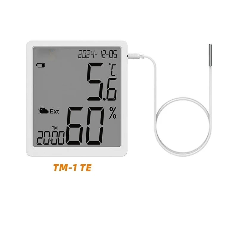 Digital Thermometer and Hygrometer for Pharmacy Lab Industrial Use Accurate Temperature Humidity Display with External Probe