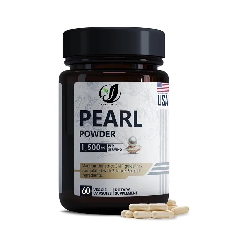 

Капсулы с жемчужной пудрой 1500 мг, для поддержания здоровья кожи, глаз, ногтей и красоты, 60 вегетарианских капсул | Очищающий травяной экстракт