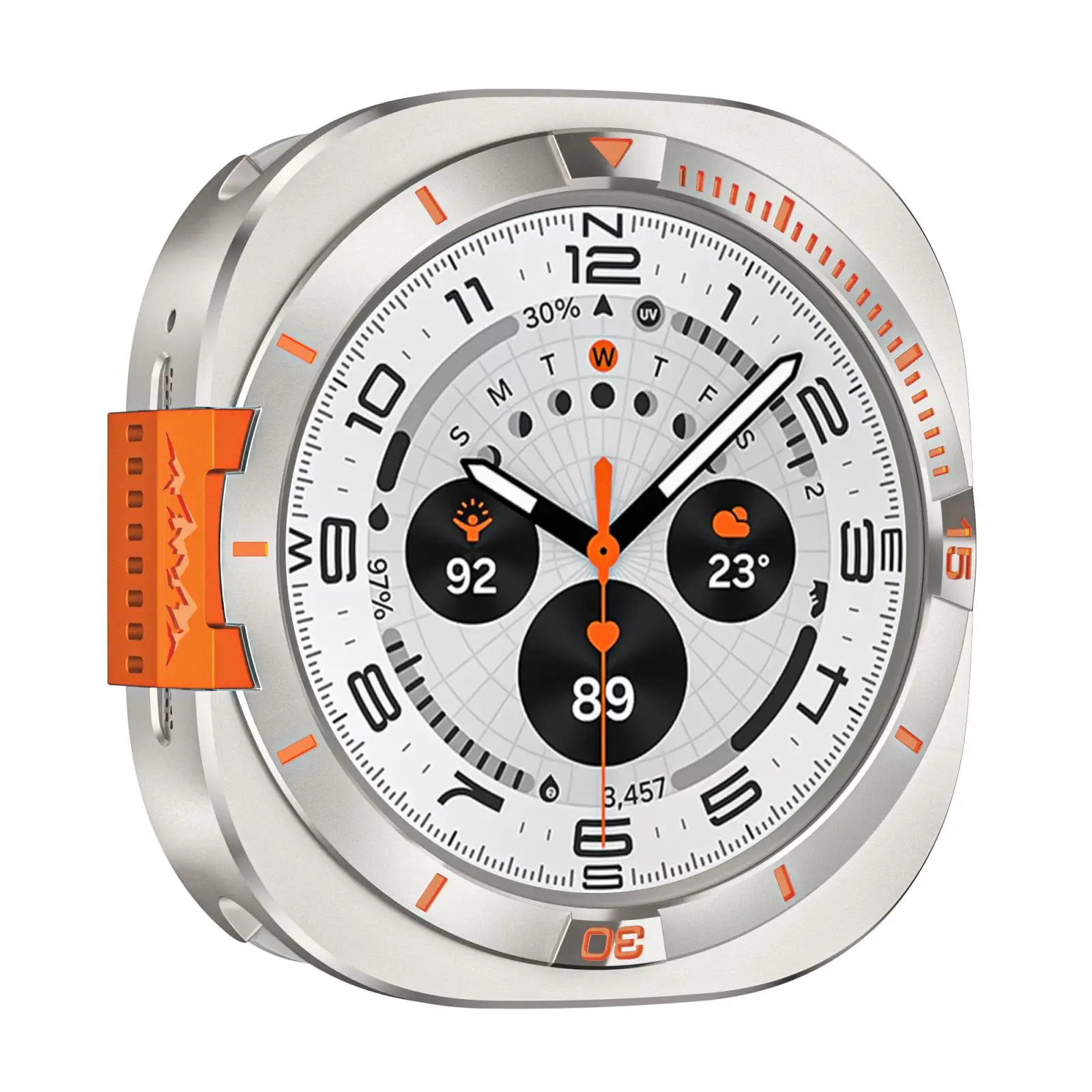 For Samsung Galaxy Watch Ultra 47mm / Ultra 2025 Alpine Style PC Integrated Metal Watch Protective Case(Titanium Orange Oil)