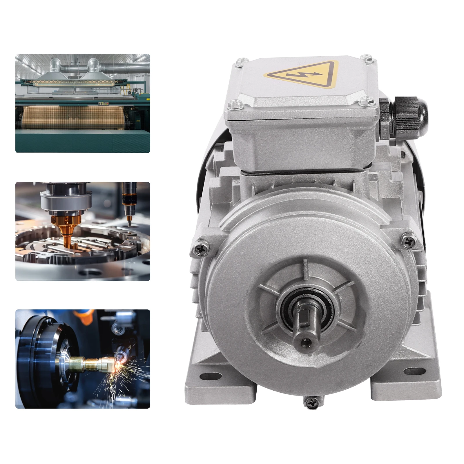 محرك كهربائي بعمود 750 وات 14 مم، محرك لفائف نحاسي نقي ثلاثي الطور للصناعة وآلات البناء #5