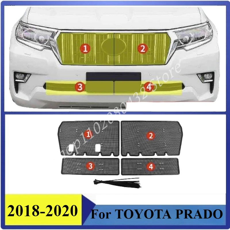 

Insect-proof Air Inlet Protect Cover Airin Insert Net Vent Racing Grill For TOYOTA Land Cruiser PRADO 2010-2020 Filter
