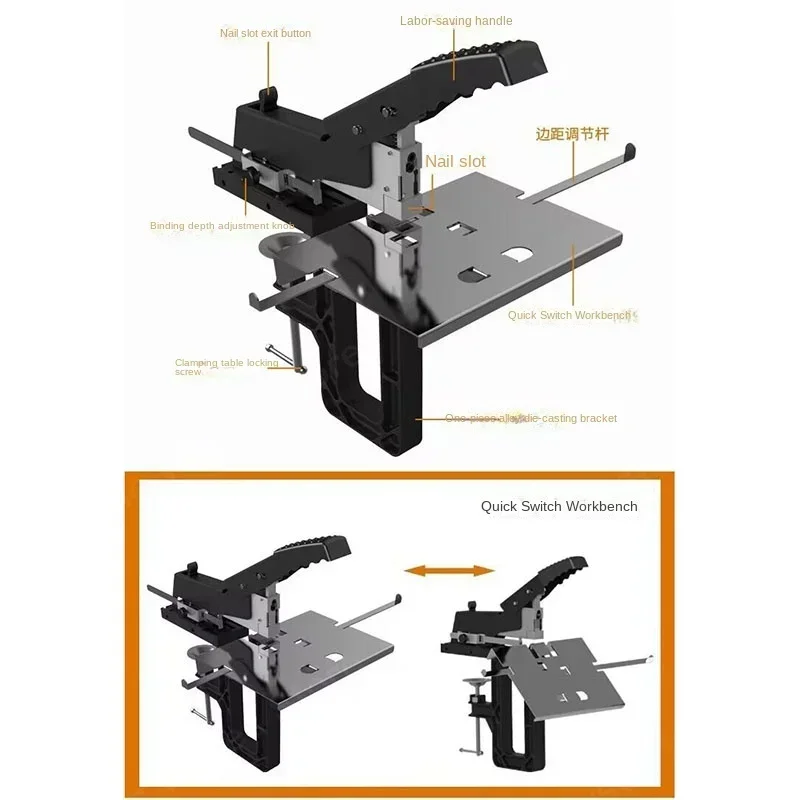 2-In-1 horse-riding stapler SH-04 high-quality manual stapler textbook stapler binding thickness 60 sheets large heavy duty