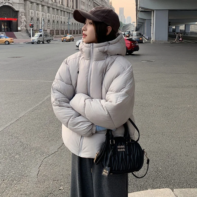 Trends Puffer Jacket Warmth Winter Jacket Women's Parkas Hooded Zipper Quilted Jacket Stylish Winter Clothing Women Trench Coat