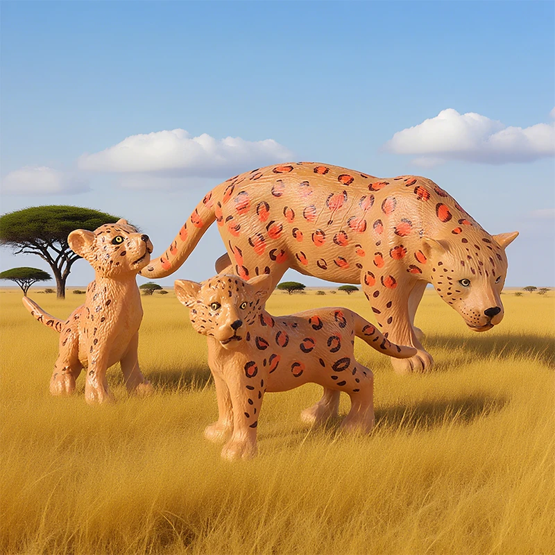 Oenux Animali Selvatici Africani Set Tigre Leone Ghepardo Okapia Johnstoni Koala Alpaca Action Figure Figurine Modello Educazione Giocattoli Per Bambini