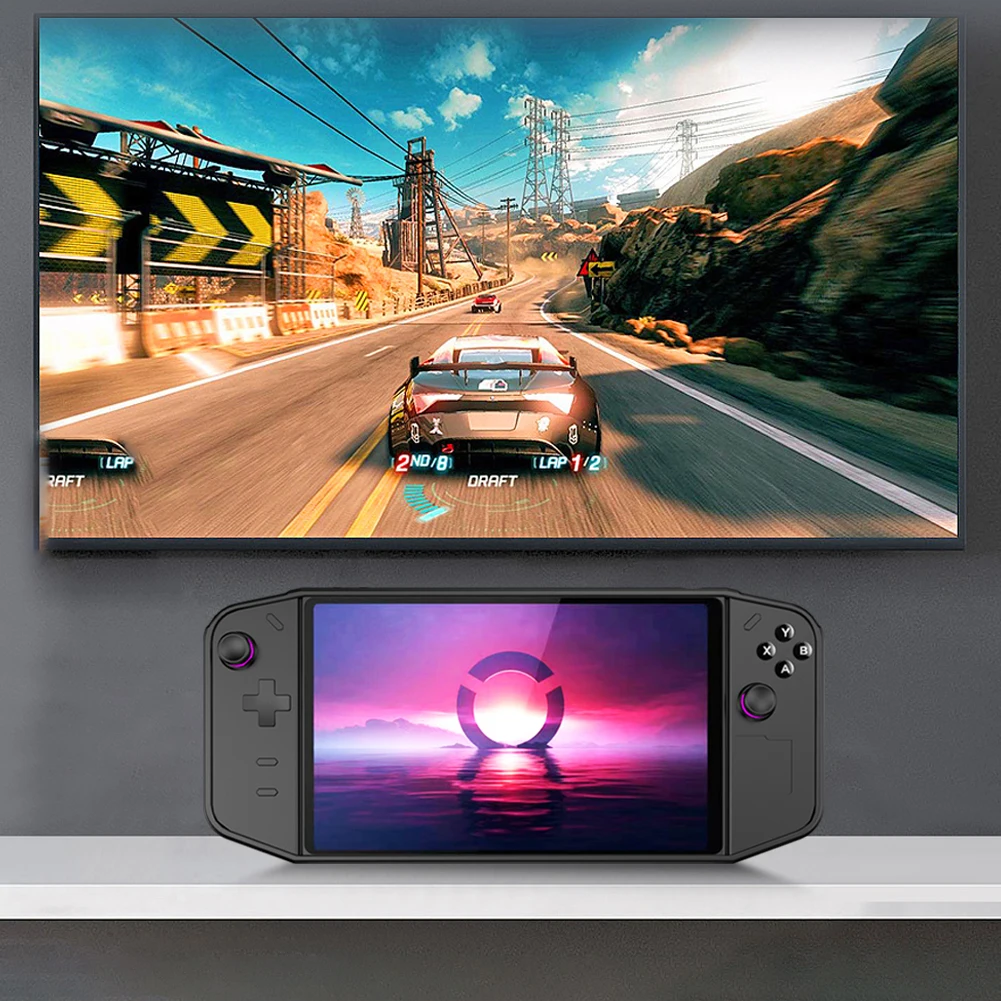 TPU Case Shockproof Protective Cover with Stand Drop-proof Case Cover Shell Anti-slip for Lenovo Legion GO Game Accessories