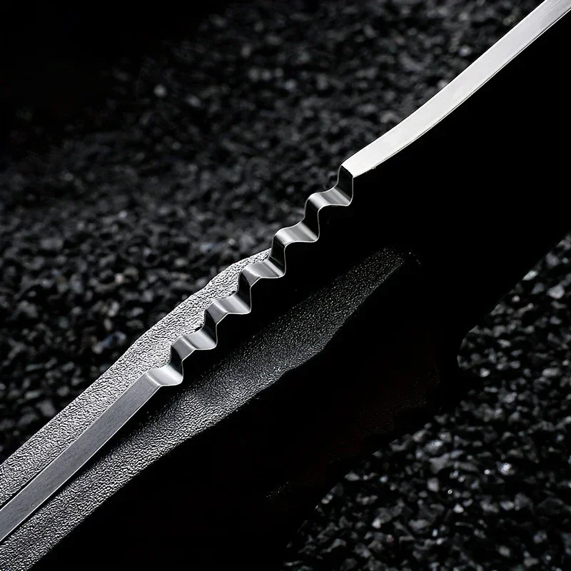 Mały prosty nóż ze stali nierdzewnej o wysokiej twardości wielofunkcyjny nóż outdoorowy Nóż ze stali nierdzewnej nóż kempingowy do grillowania