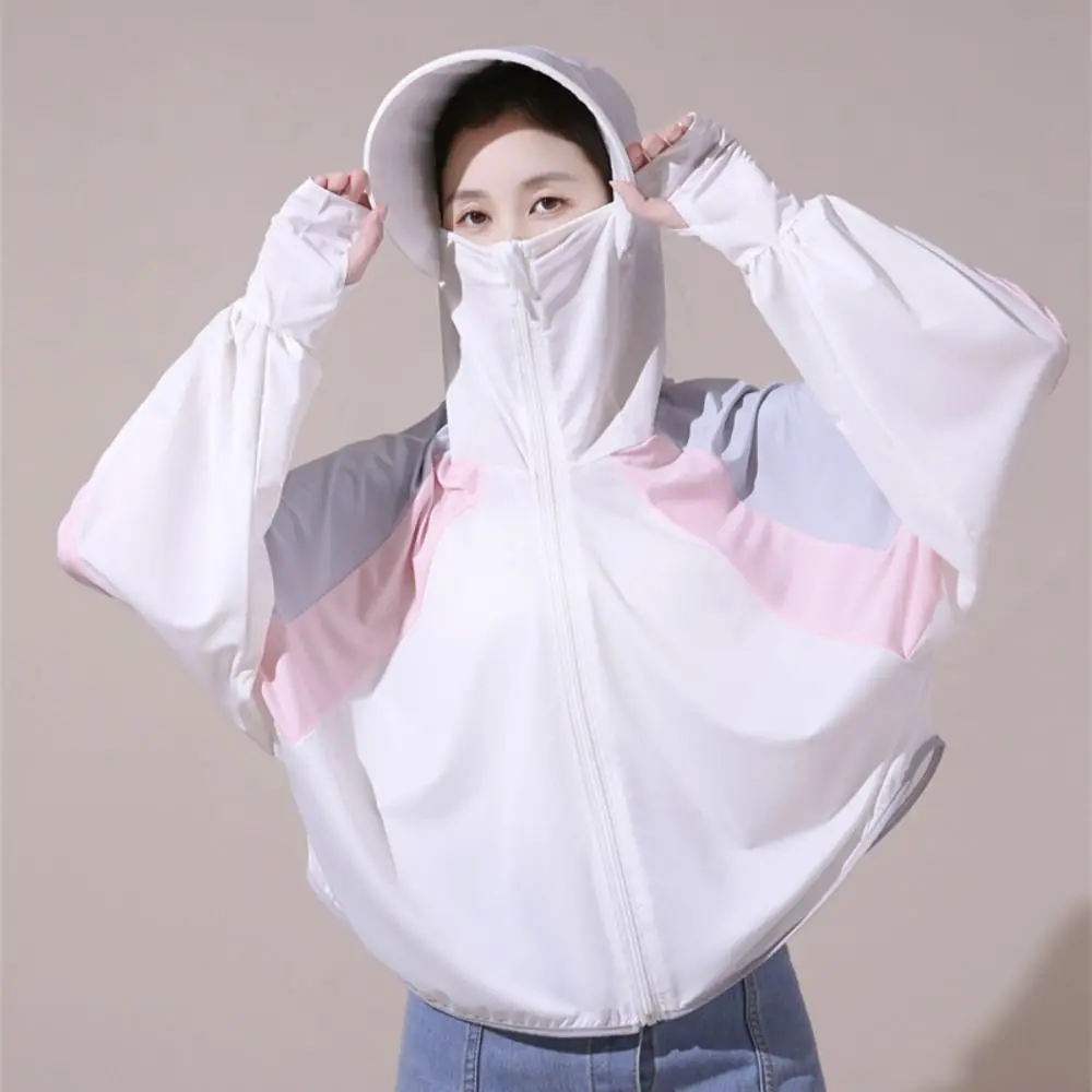 

Sweatshirts Sunscreen Clothing Anti UV Patchwork Sunblock Clothing Thin Shawl Outdoor Sun Protection Coats Outdoor Sports