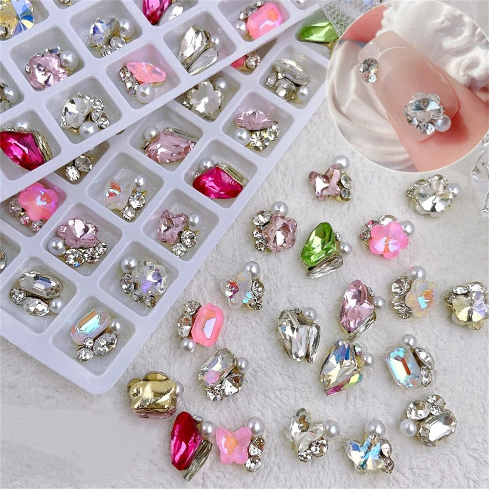 1~4PCS Decorations Unique Pearl Small Size Nail Art Color Drill Nail Supplies Best Selling Crystal Drill Popular Dazzling