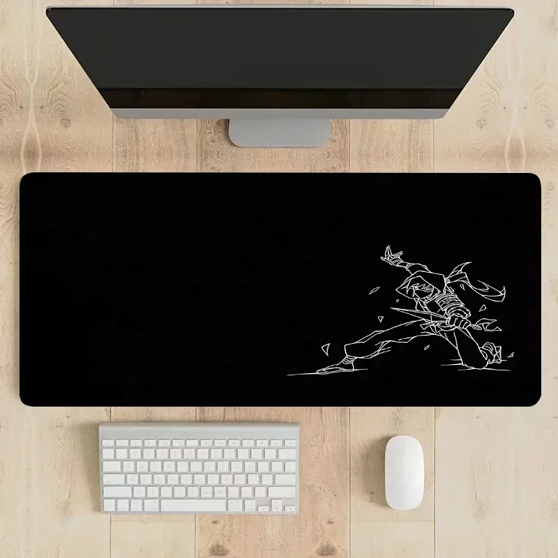 

Kurosun Samurai Mouse Pad Black Large Computer Office Table Mats XXL 90x40cm Rubber Anti-slip Gaming Keyboard Mat Long Desk Pads