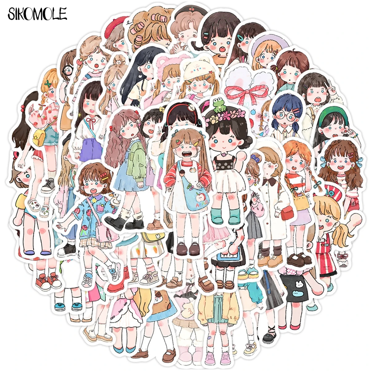 10/50/100 PIÈCES Dessin Animé Japonais Anime Fille Autocollants Tenue Esthétique BRICOLAGE Décoration Bagages Pour Enfants Autocollant Graffiti Autocollant Pack