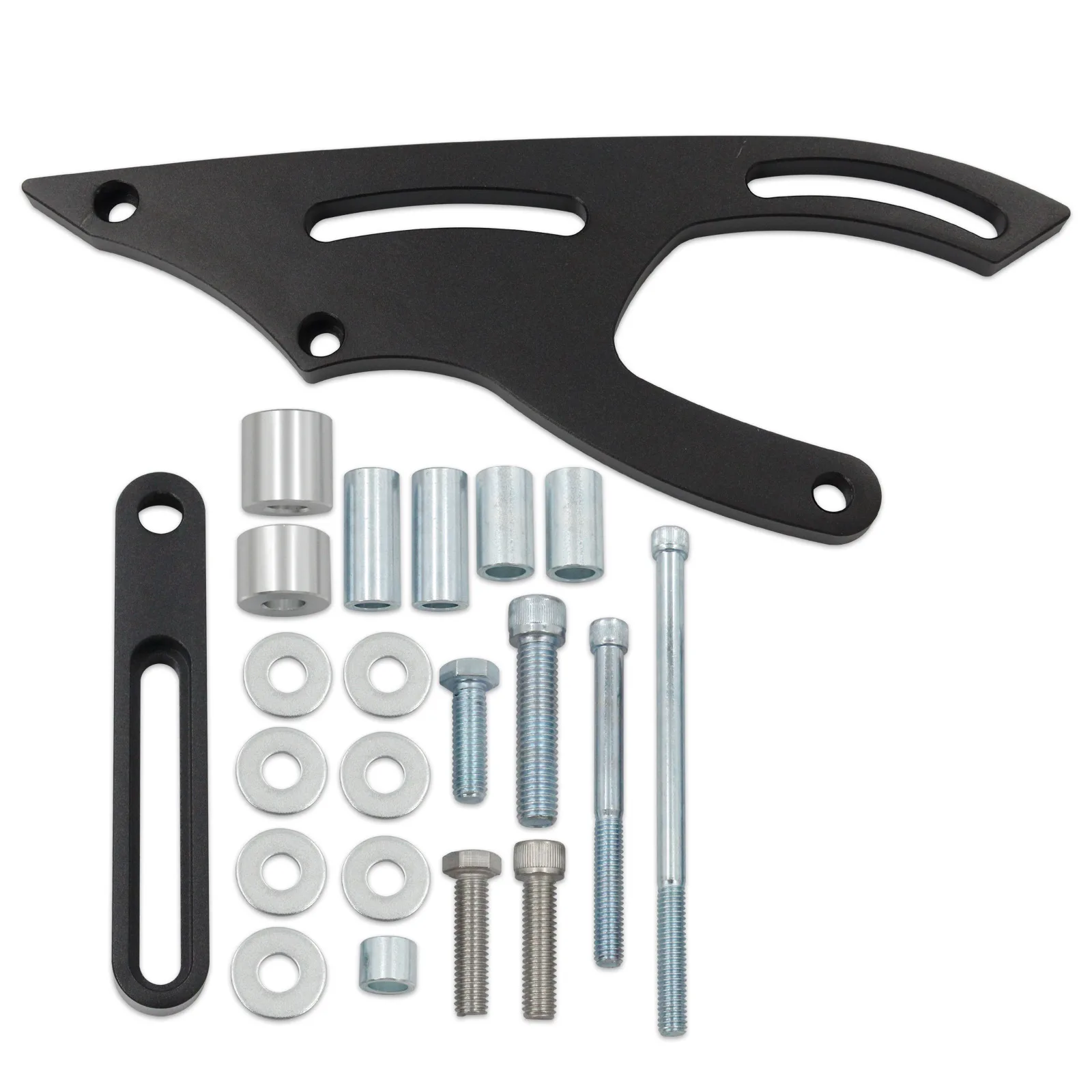 Power Steering Bracket Compatible with Ford 289 302 351W SBF Small Block Billet (Black)
