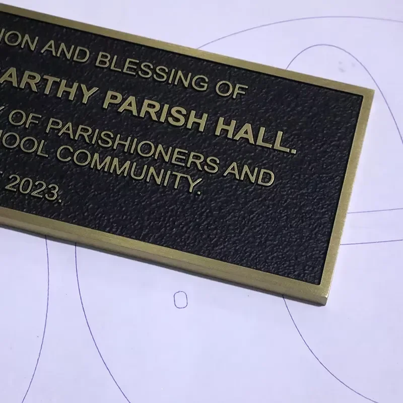 China Custom Engraved Brass Plaque Logo Sign Metal Name Plate