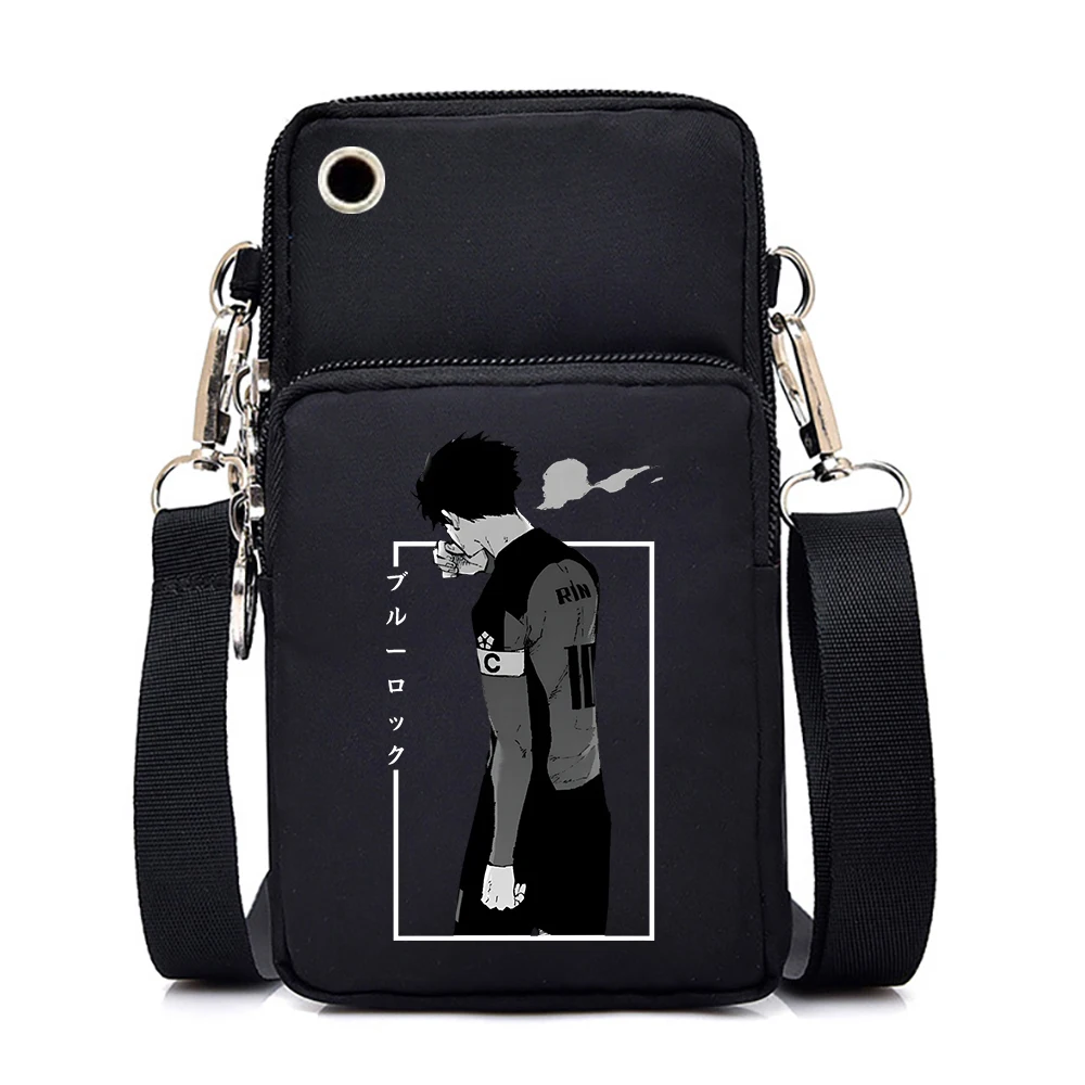 Wrist Pack Anime BLUE LOCK Unisex Phone Storage Packet Teen Mobile Phone Bag for Iphone Comics Soccer Crossbody Bags for Women