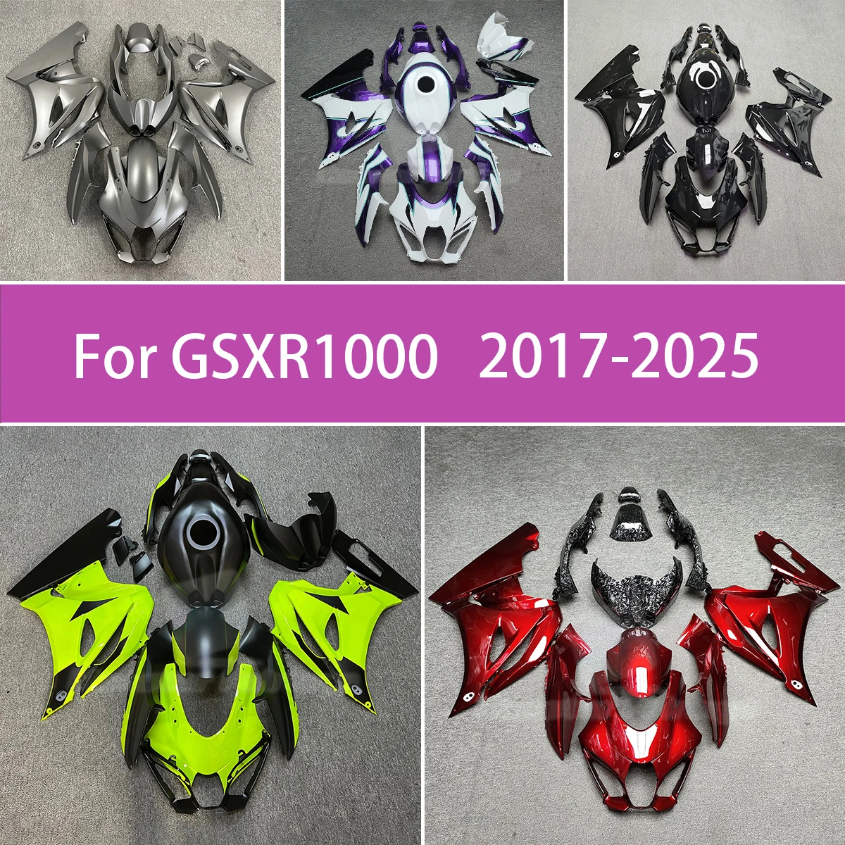 

2017-2025 GSXR1000 ABS Plastic Complete Fairing Set For 17-25 Suzuki GSXR 1000 High Quality Fairings
