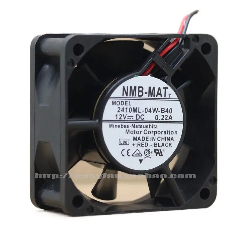 

NMB 2410ML-04W-B40 2410ML-04W-B49 6025 6CM Dual Ball 12V 0.22A Dual Ball Fan 60×60×25mm Cooling Fan Cooler