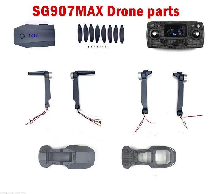 SG907 MAX SG907MAX  RC drone spare parts blade Charging line  Remote control  Receiving board  arm  shell