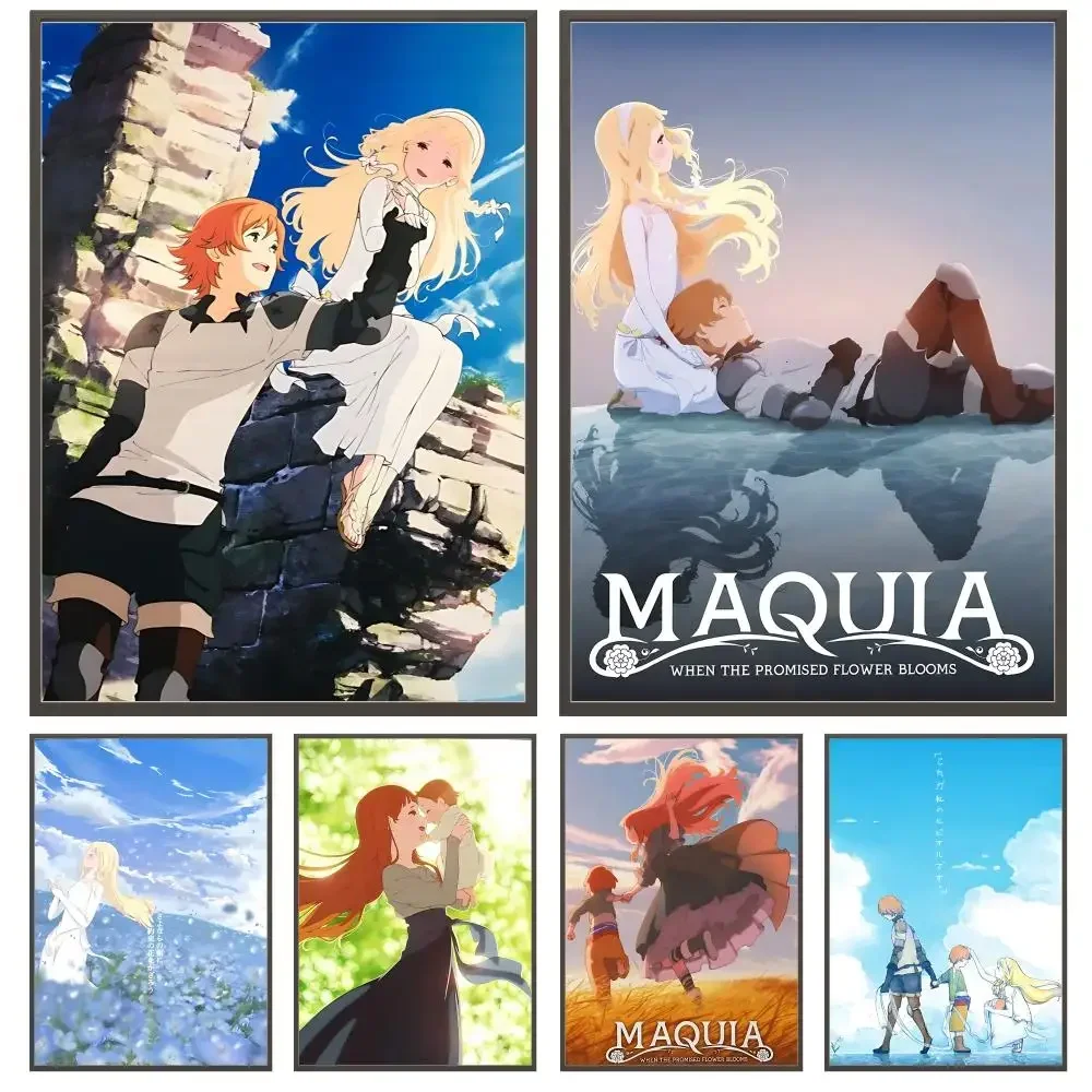 anime Maquia When the Promised Flower Blooms Poster Versatile HD Waterproof Wall Art Self-Adhesive Decor for Any Space IdealGift