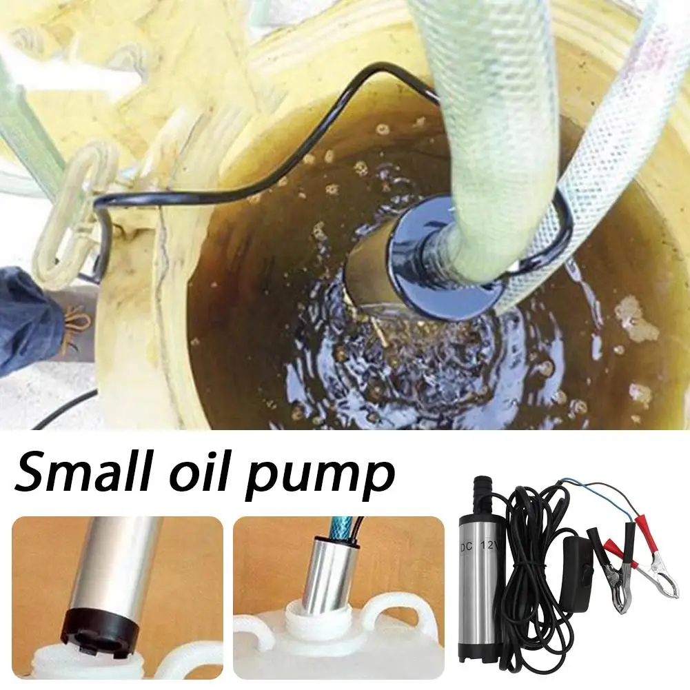 12V DC Submersible Diesel Fuel Transfer Pump Portable Water Oil Extractor Electric Pump with Alligator Clips for Car Truck Boat - view 4