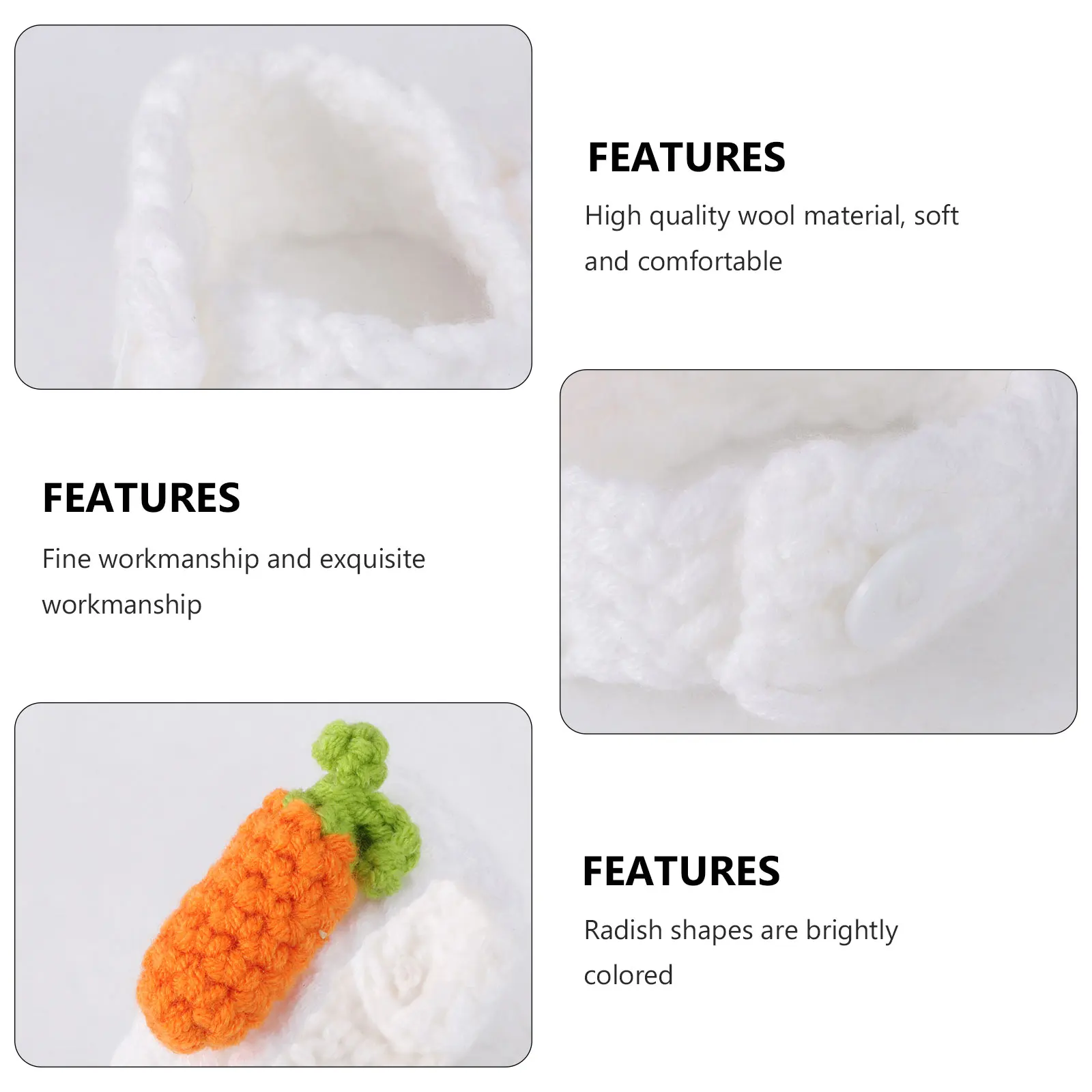

2 Pcs Yarn Bracelet Couples Wool Wristband Bands Easter Theme Bangle Wristbands Lovely Make