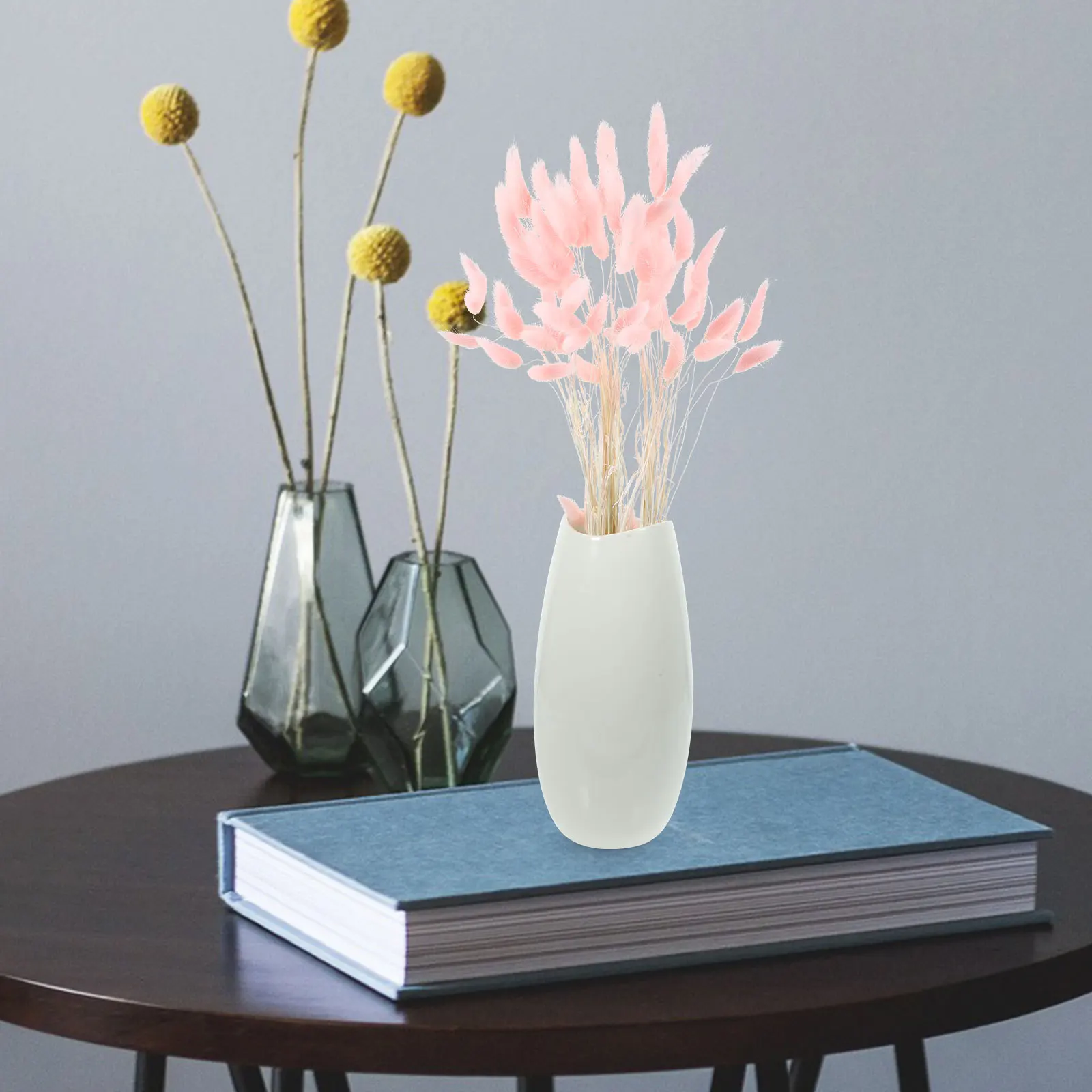 120 قطعة ذيل أرنب مجفف طبيعي عشب طويل الأمد ديكور المنزل الزفاف تشكيلة زهور ذاتية الصنع عشب ذيل أرنب مجفف طبيعي #5