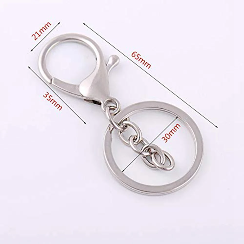 10Pcs Lobster Claw Clasps Key Chain Swivel Clasps Hook Clips Jump Ring Lobster Clasps Key Ring Loop for DIY Craft Jewelry Making