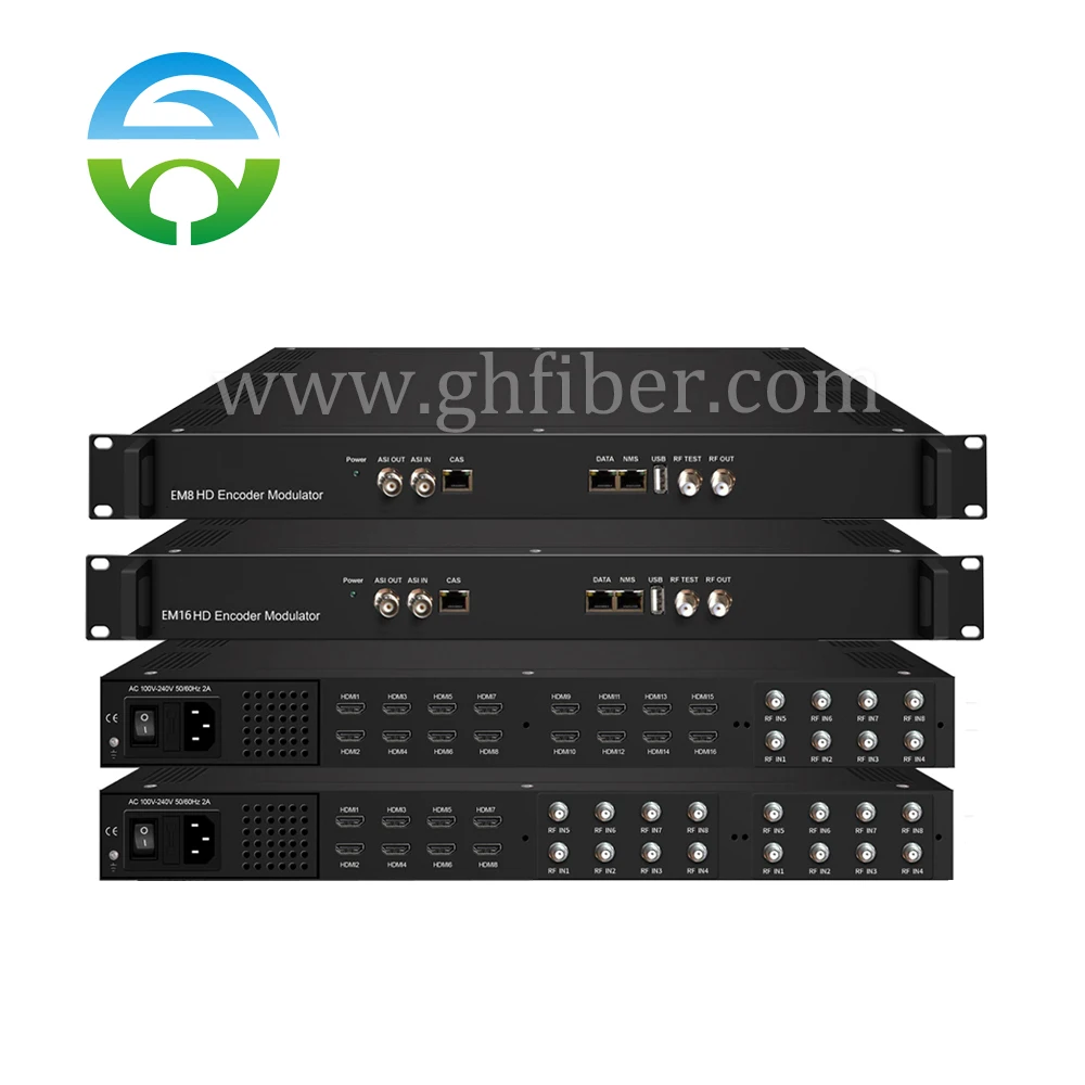 HD Encoder Modulator 16 Port HDMI Input to ISTB-T  DVB-T/C Carrie and IP Output