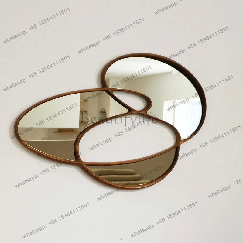 Customized special-shaped wall-mounted decorative mirror, living room creative art wall-mounted mirror