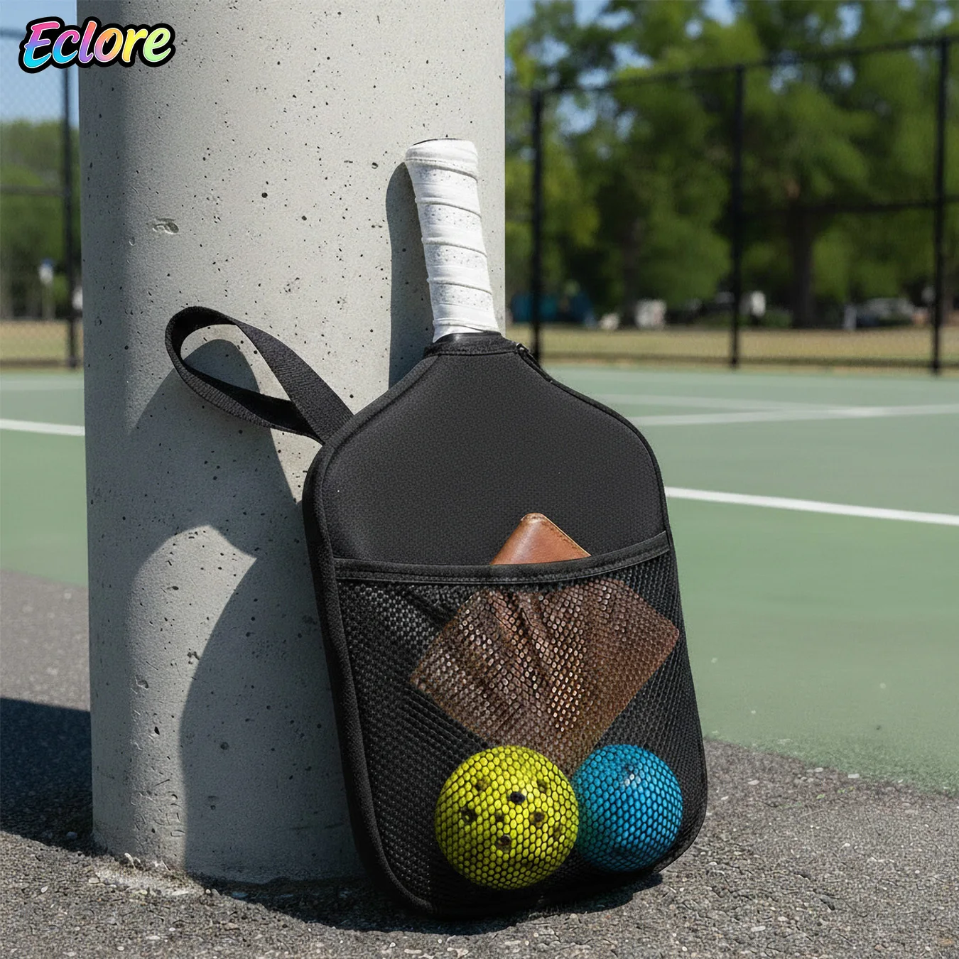Colorful Watercolor Lion Head Pickleball Paddle Bag with Zipper Closure for Outdoor Sports Lover, Party Game, Table Tennis,